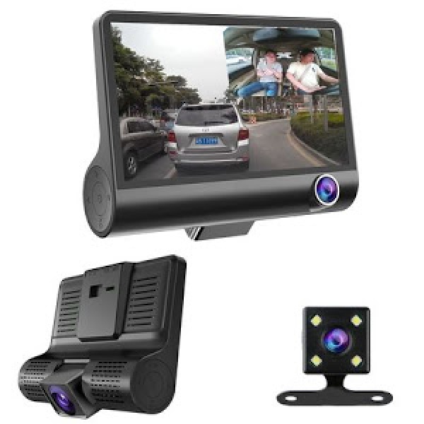 Camera auto tripla Blackbo L300-1, Full-HD, 3 camere, ecran 4'', G Senzor