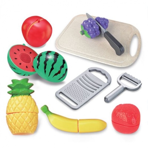 Fructe din plastic cu tocator si accesorii