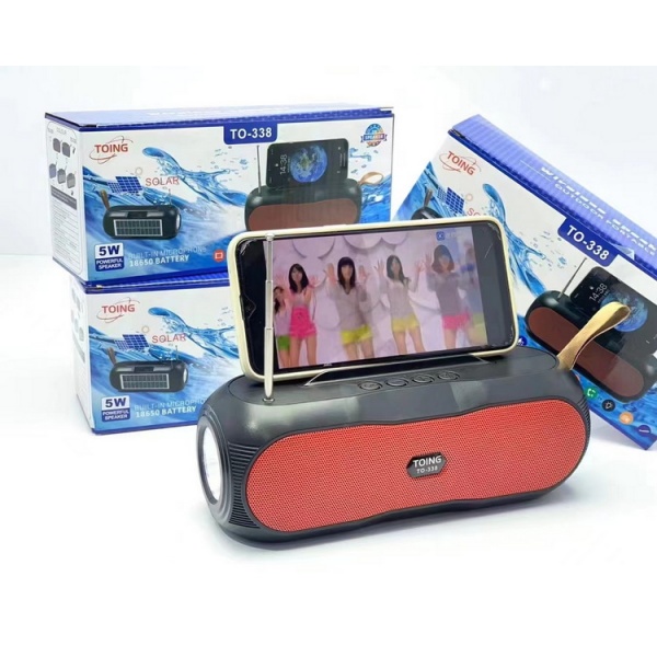 Boxa Bluetooth Stereo Toing cu incarcare solara, USB, micro SD, Radio, Hands-free